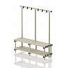 Cloakrooms Bench Plastic, Single-sided, Cm 150x45x140, JUNIOR, 5 Seat Profile