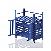 Plastic Trolley With Additional Surface 126x69x137 Cm