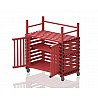 Plastic Trolley With Additional Surface 126x69x137 Cm