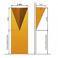 Kletterwand-Modul MTM-04   2,5 x 7 m, 90 Klettergriffe