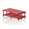 Bench Plastic, Double-sided, 150x75x49 Cm, 9 Seat Profiles