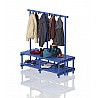 Cloakrooms Bench Plastic, Double-sided, 200x71x170 Cm, 8 Seat Profile