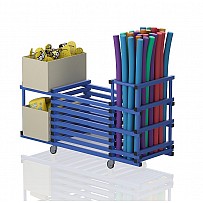 Kunststoff Trolley, ohne Deckel, 198x69x111 cm, blau