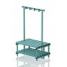 Garderoben-Sitzbank Kunststoff, doppelseitig, 100x71x170 cm, 8 Sitzprofile
