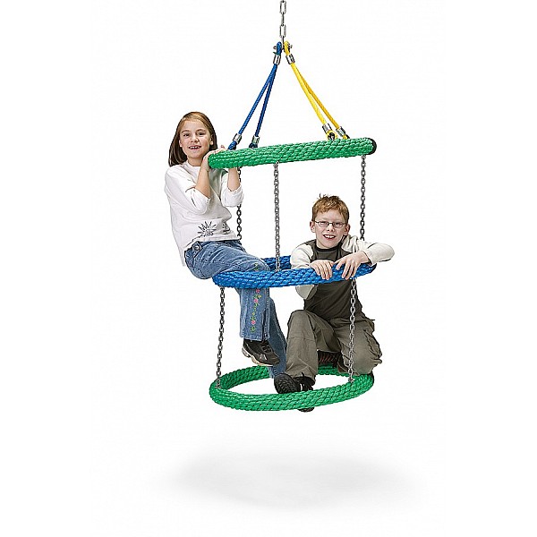 Childrens Wooden Toy Large Swing with Rope and Eyelet