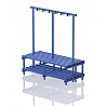 Cloakrooms Bench Plastic, Double-sided, Cm 150x71x140, JUNIOR, 8 Seat Profile