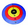 Target Throw Rug, Ø 197 Cm, Blue / Red / Yellow / Black