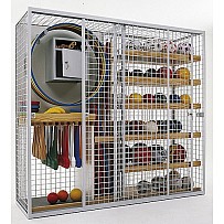 Equipment Cabinet, Light Gray Painted, With Security Compartment