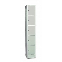 Locker 1er, 5 Compartments, RAL 7035