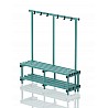 Cloakrooms Bench Plastic, Single-sided, 200x45x170 Cm, 5 Seat Profile