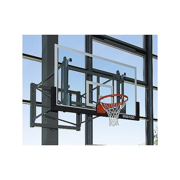 Basketball Wall Frame Pivotally Connected To Height Adjustment