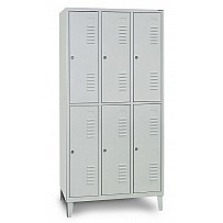Wardrobe, With Feet, 3 Compartments Next To Each Other