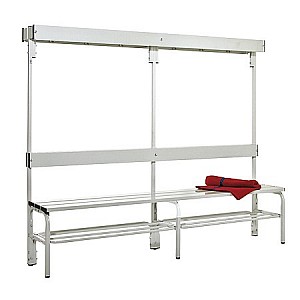Cloakroom Bench Made Of Stainless Steel, 2m, Single