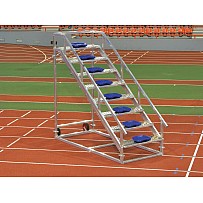 Finishers and timekeepers stairs made of aluminum for 8 people
