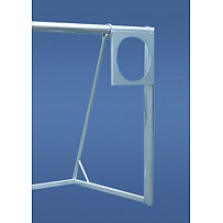 Target trainer made of aluminum to hang in the goal bar