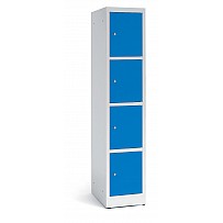 Wardrobe with plinth, 1 section, 4 lockers
