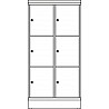 School locker INTRO with 6 compartments