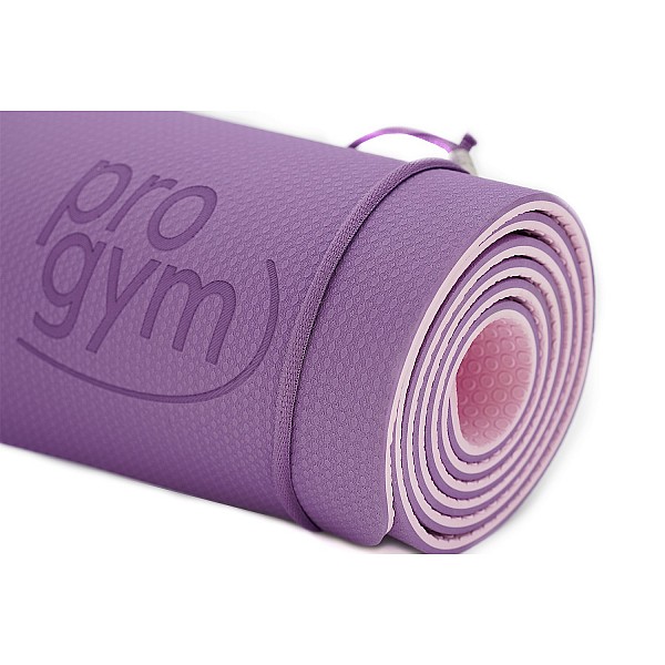 Gymnastische rutschfeste Matte zum Trainieren von 181 cm x 63 cm x 1 cm  Yogamatte Tanzen Frauen Männer Fitness Training Gymnastik Workout Pink