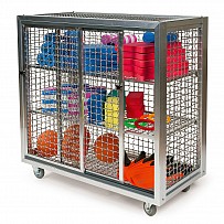 Grid shelf trolley