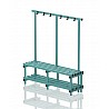 Wardrobe bench plastic JUNIOR, one-sided (W x H x D) 200 x 140 x 45 cm