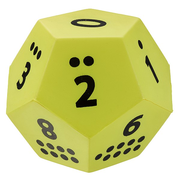 12-sided soft foam number cube