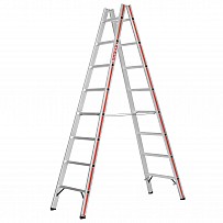 Aluminium rung stepladder, accessible from both sides