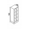 EVOLO compartments cabinet with drawers 8